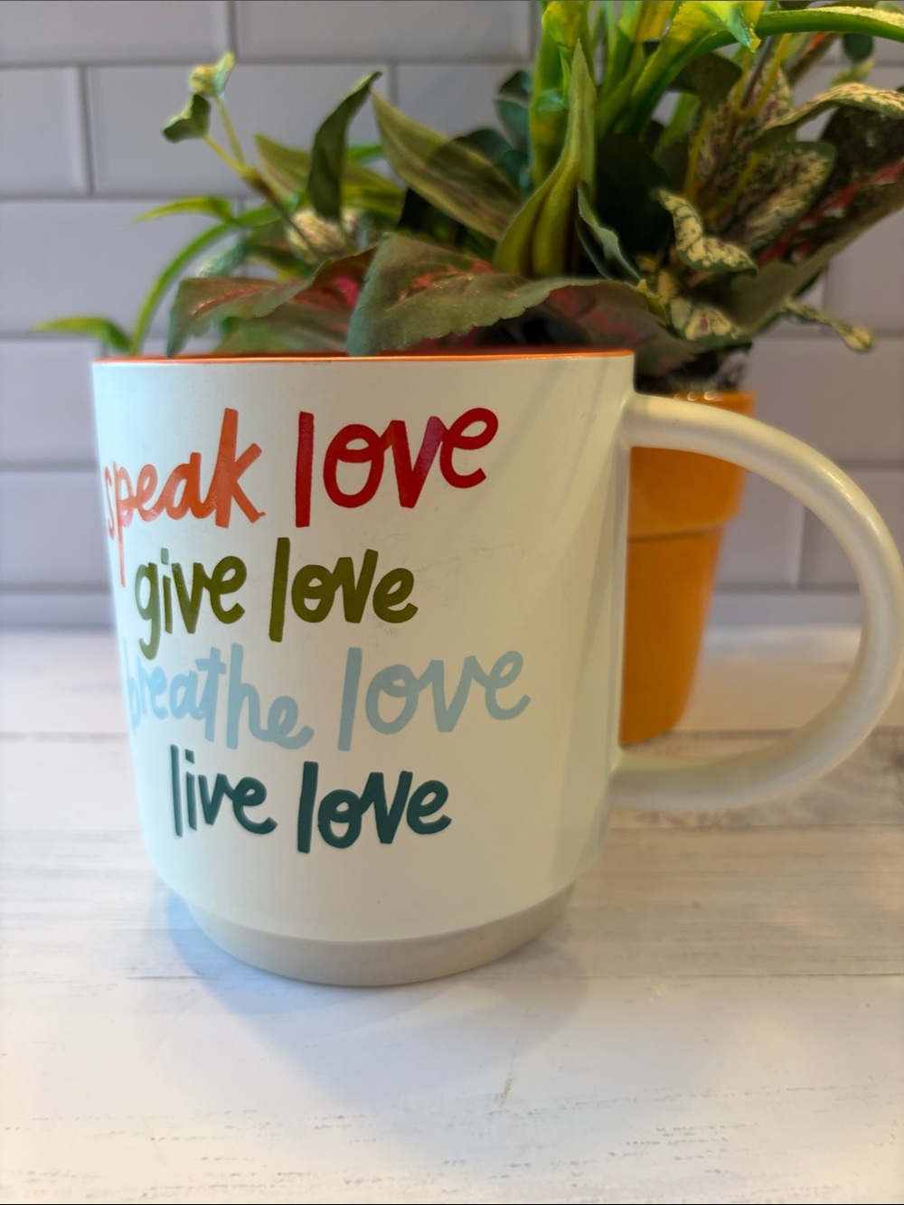 Hallmark White Inspirational 'Love' Ceramic Coffee Mug